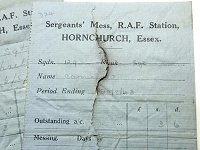 Sgt Carmichael's mess bill from RAF Hornchurch....