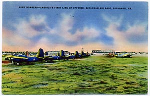 World War 2 postcard, martin b-26 marauder
