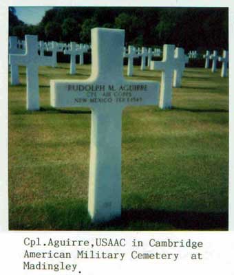 Cpl. Aguirre's grave in Cambridge