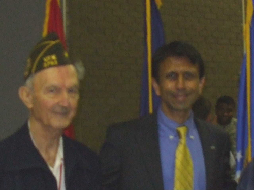 Ivan J. Breaux given the Louisiana Medal from Governor Bobby Jindal. October 2009