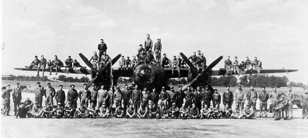552nd Bomb Squadron, 386th Bomb Group. Photo of the Squadron Engineering Section, Great Dunmow, England 1944.   The 552nd Squadron Engineering Officer was Captain William J. Price.  Identity of aircraft is unknown.