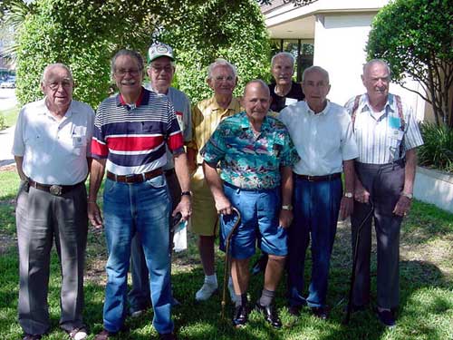 Pensacola Reunion, 2002. Left to right: 1. Leon C. Goodwin 2. Russell B. Linger 3. Earl M. Pitts 4. David C. Gleason 