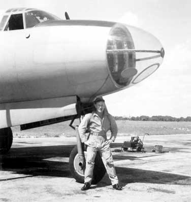 Ltjg. Barry on the wheel of MJ-15